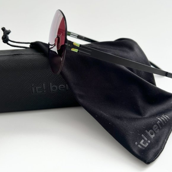 Ic! Berlin Raf S. Sunglasses Sun Glasses Aviator Unisex Frame NEW Black Copper - Picture 8 of 8